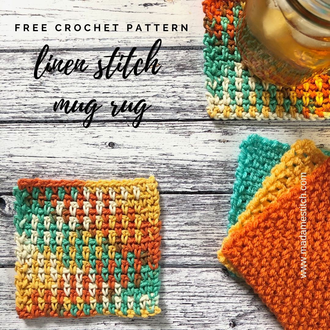 Free pattern - The Linen Stitch Mug Rug