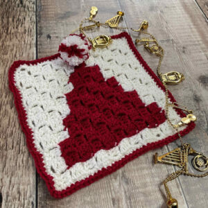 Christmas Crochet Blanket Square | MadameStitch