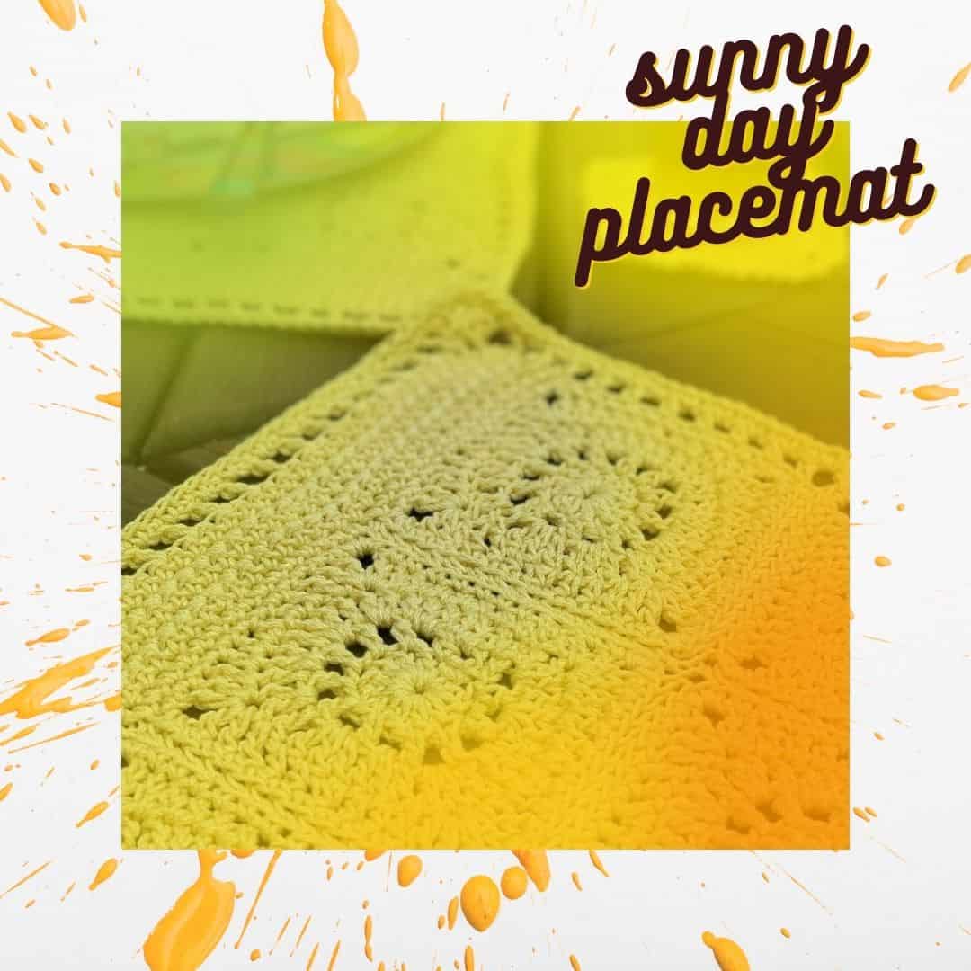 A Sunny Crochet Placemat To Brighten Your Outdoor Table Madamestitch