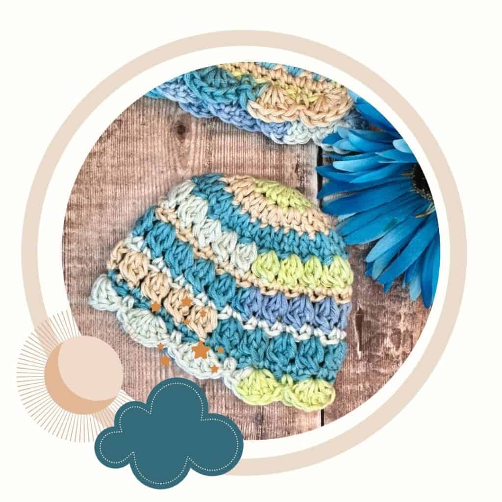 Photo of a crochet preemie hat
