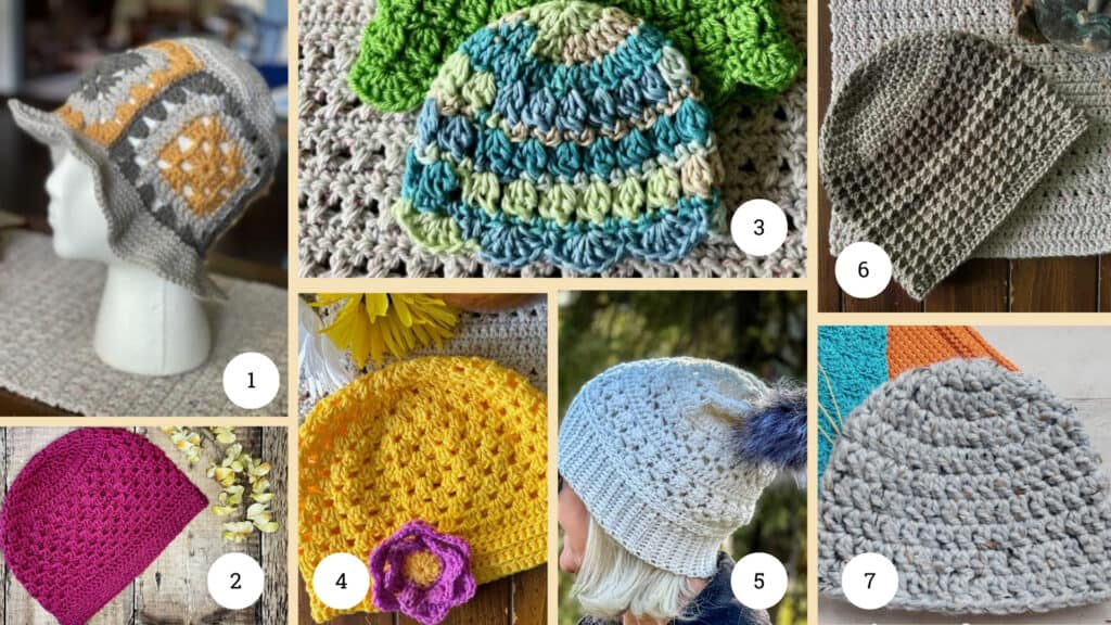 Crochet Headband Hat and Ear Warmer Patterns 1-7